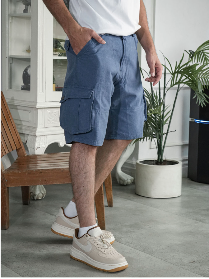 Cotton Casual Cargo Shorts – Pack of 3 (Multicolor)